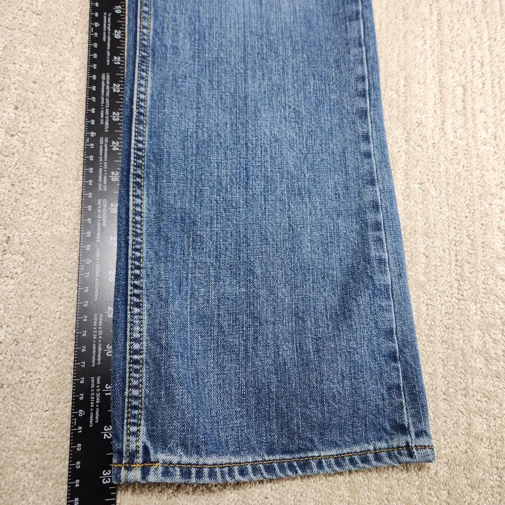 Banana Republic Jeans Men 32x33 *READ Straight Leg Denim‎ Whiskers Marble Washed